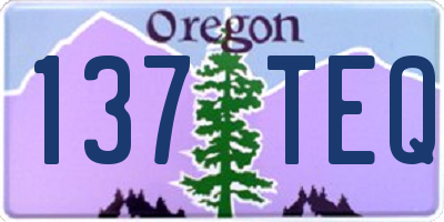 OR license plate 137TEQ