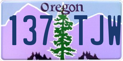 OR license plate 137TJW