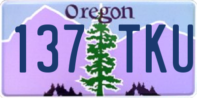 OR license plate 137TKU