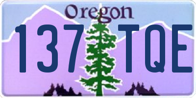 OR license plate 137TQE