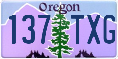OR license plate 137TXG