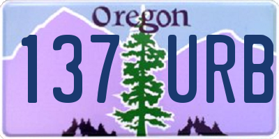 OR license plate 137URB