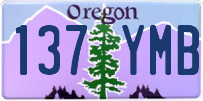 OR license plate 137YMB