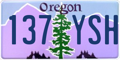 OR license plate 137YSH