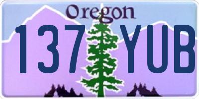 OR license plate 137YUB