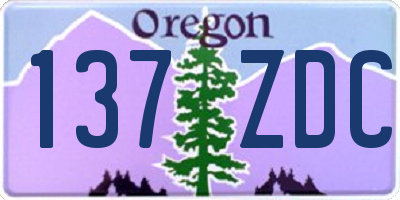 OR license plate 137ZDC