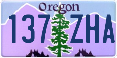 OR license plate 137ZHA