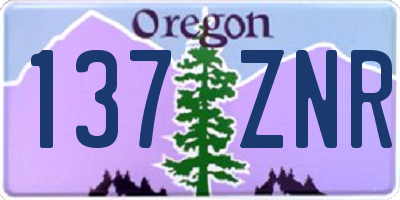 OR license plate 137ZNR