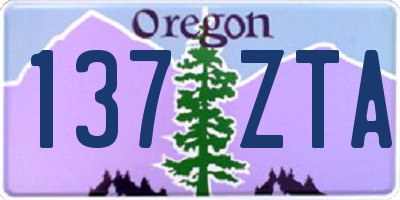 OR license plate 137ZTA