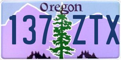 OR license plate 137ZTX