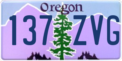 OR license plate 137ZVG