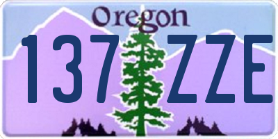OR license plate 137ZZE