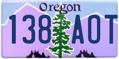 OR license plate 138AOT