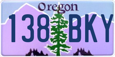 OR license plate 138BKY
