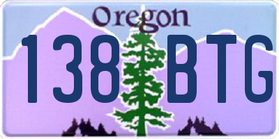 OR license plate 138BTG