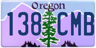 OR license plate 138CMB