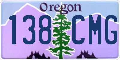 OR license plate 138CMG
