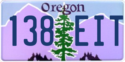 OR license plate 138EIT