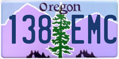 OR license plate 138EMC