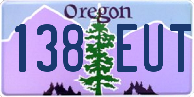 OR license plate 138EUT