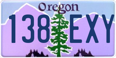 OR license plate 138EXY