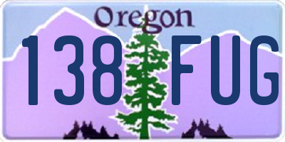 OR license plate 138FUG