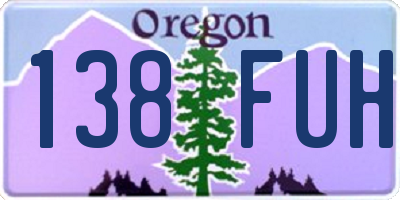 OR license plate 138FUH