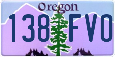 OR license plate 138FVO
