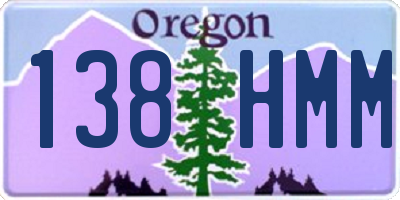 OR license plate 138HMM