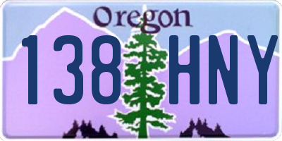 OR license plate 138HNY