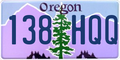 OR license plate 138HQQ