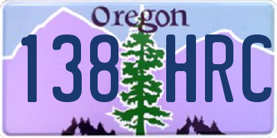 OR license plate 138HRC