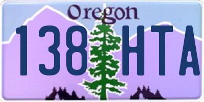 OR license plate 138HTA