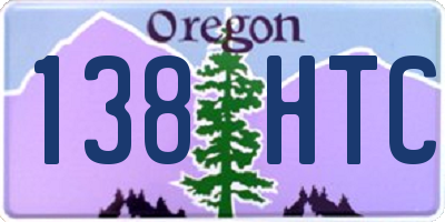 OR license plate 138HTC