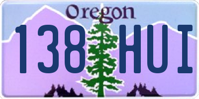 OR license plate 138HUI