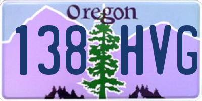 OR license plate 138HVG