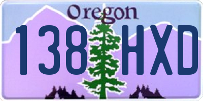 OR license plate 138HXD