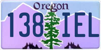 OR license plate 138IEL