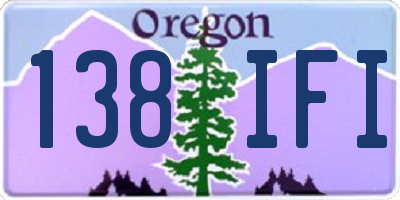 OR license plate 138IFI