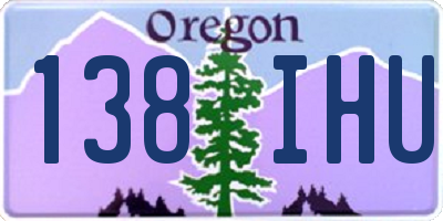 OR license plate 138IHU