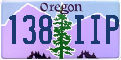 OR license plate 138IIP