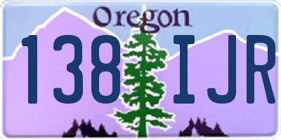 OR license plate 138IJR