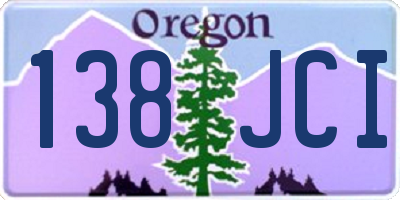 OR license plate 138JCI
