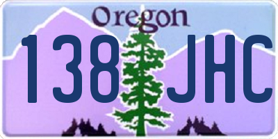 OR license plate 138JHC