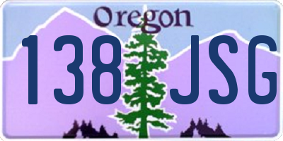 OR license plate 138JSG