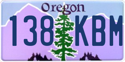 OR license plate 138KBM