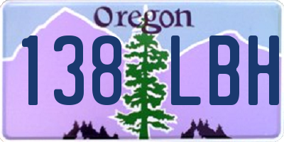 OR license plate 138LBH