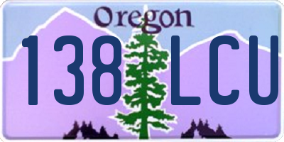 OR license plate 138LCU