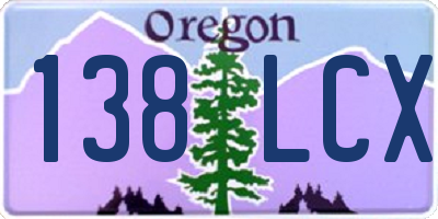 OR license plate 138LCX