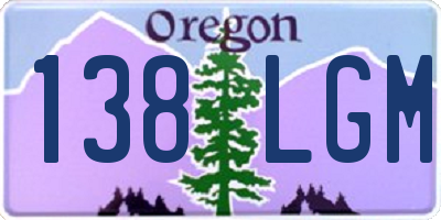 OR license plate 138LGM